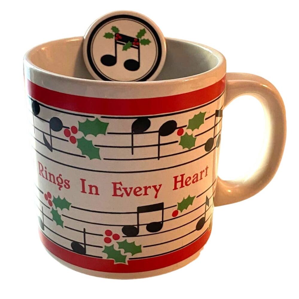 Vintage Russ Christmas Melody Music Coffee Mug